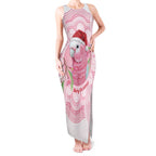 Funny Pink Galah Australia Christmas Tank Maxi Dress Eucalyptus Blossoms Aboriginal Art - Aussie Hoodie