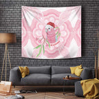 Funny Pink Galah Australia Christmas Tapestry Eucalyptus Blossoms Aboriginal Art - Aussie Hoodie