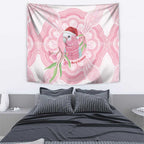 Funny Pink Galah Australia Christmas Tapestry Eucalyptus Blossoms Aboriginal Art - Aussie Hoodie
