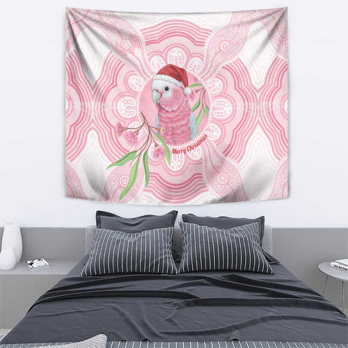 Funny Pink Galah Australia Christmas Tapestry Eucalyptus Blossoms Aboriginal Art - Aussie Hoodie