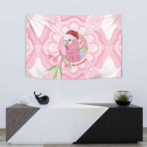 Funny Pink Galah Australia Christmas Tapestry Eucalyptus Blossoms Aboriginal Art - Aussie Hoodie