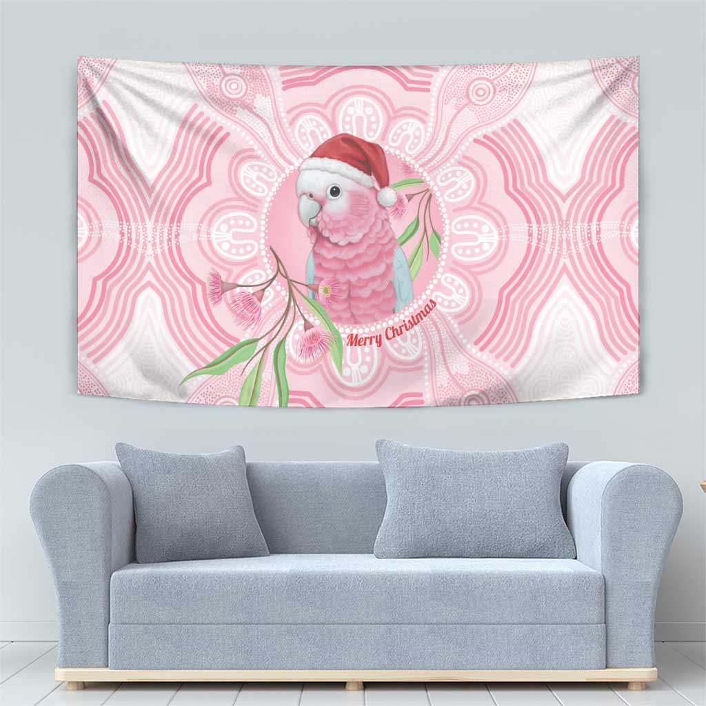 Funny Pink Galah Australia Christmas Tapestry Eucalyptus Blossoms Aboriginal Art - Aussie Hoodie
