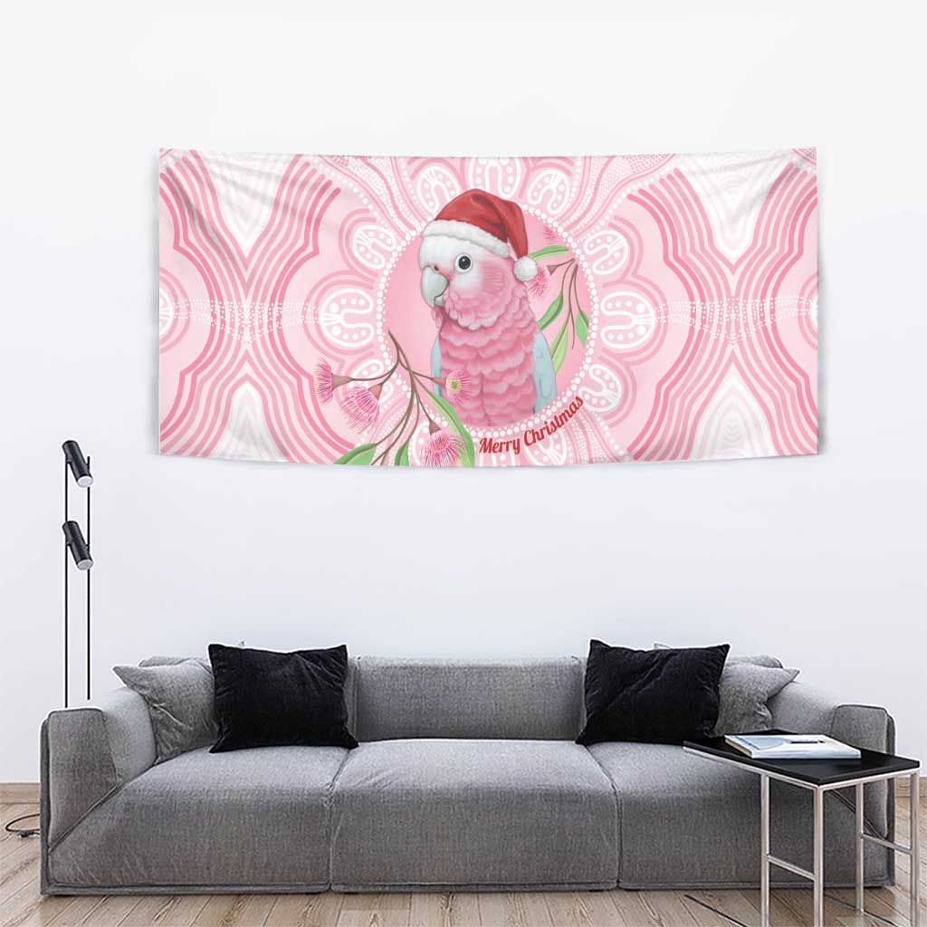 Funny Pink Galah Australia Christmas Tapestry Eucalyptus Blossoms Aboriginal Art - Aussie Hoodie