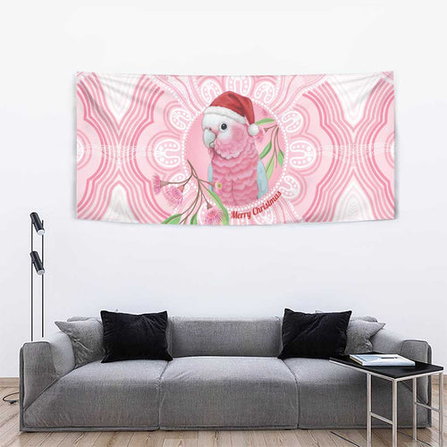 Funny Pink Galah Australia Christmas Tapestry Eucalyptus Blossoms Aboriginal Art - Aussie Hoodie