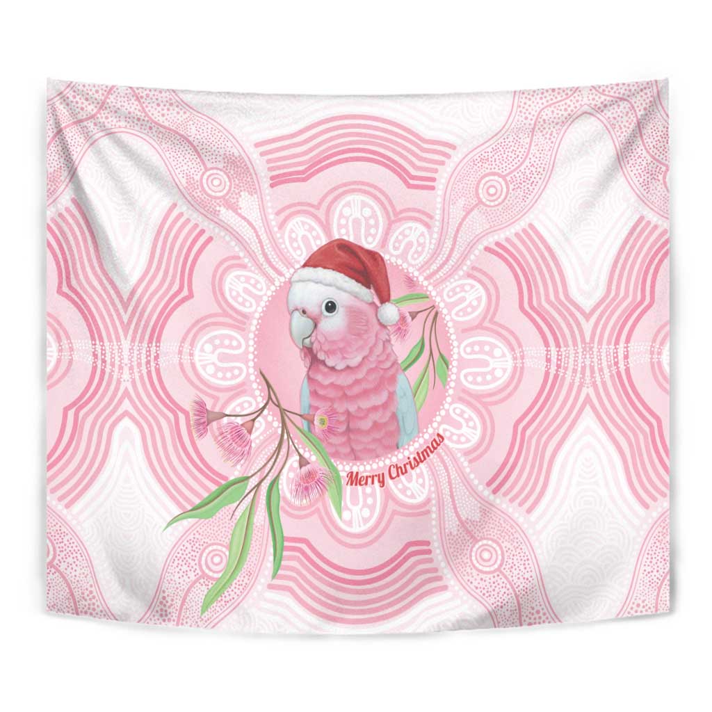 Funny Pink Galah Australia Christmas Tapestry Eucalyptus Blossoms Aboriginal Art - Aussie Hoodie