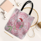 Funny Pink Galah Australia Christmas Tote Bag Eucalyptus Blossoms Aboriginal Art - Aussie Hoodie