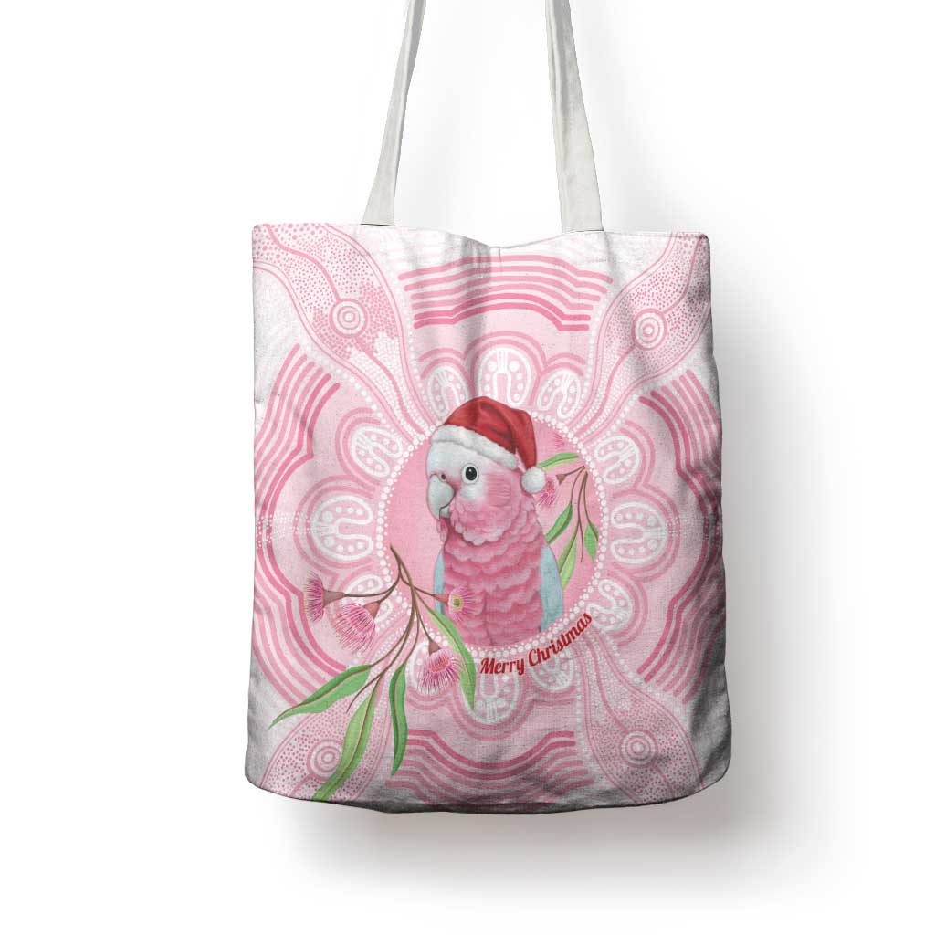 Funny Pink Galah Australia Christmas Tote Bag Eucalyptus Blossoms Aboriginal Art - Aussie Hoodie