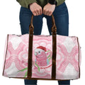 Funny Pink Galah Australia Christmas Travel Bag Eucalyptus Blossoms Aboriginal Art - Aussie Hoodie