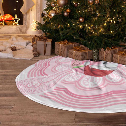 Funny Pink Galah Australia Christmas Tree Skirt Eucalyptus Blossoms Aboriginal Art - Aussie Hoodie