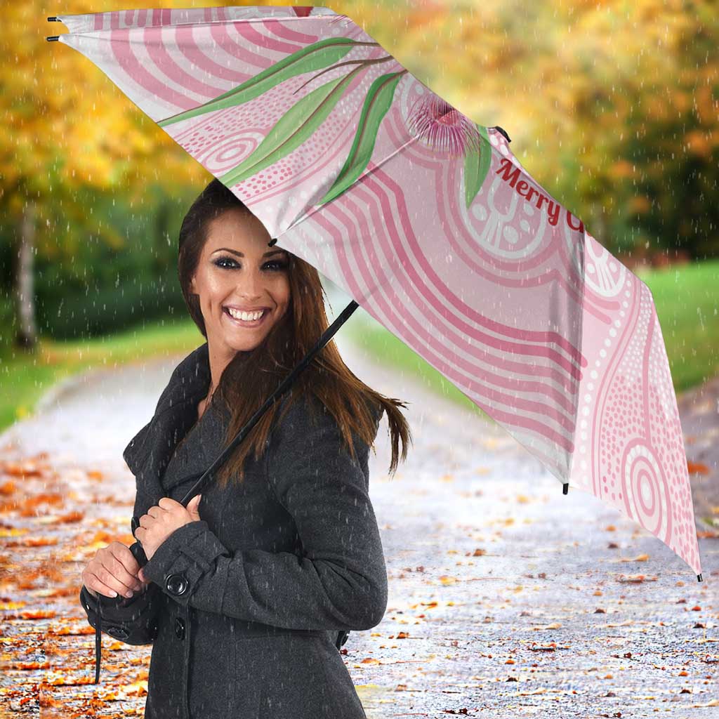 Funny Pink Galah Australia Christmas Umbrella Eucalyptus Blossoms Aboriginal Art - Aussie Hoodie