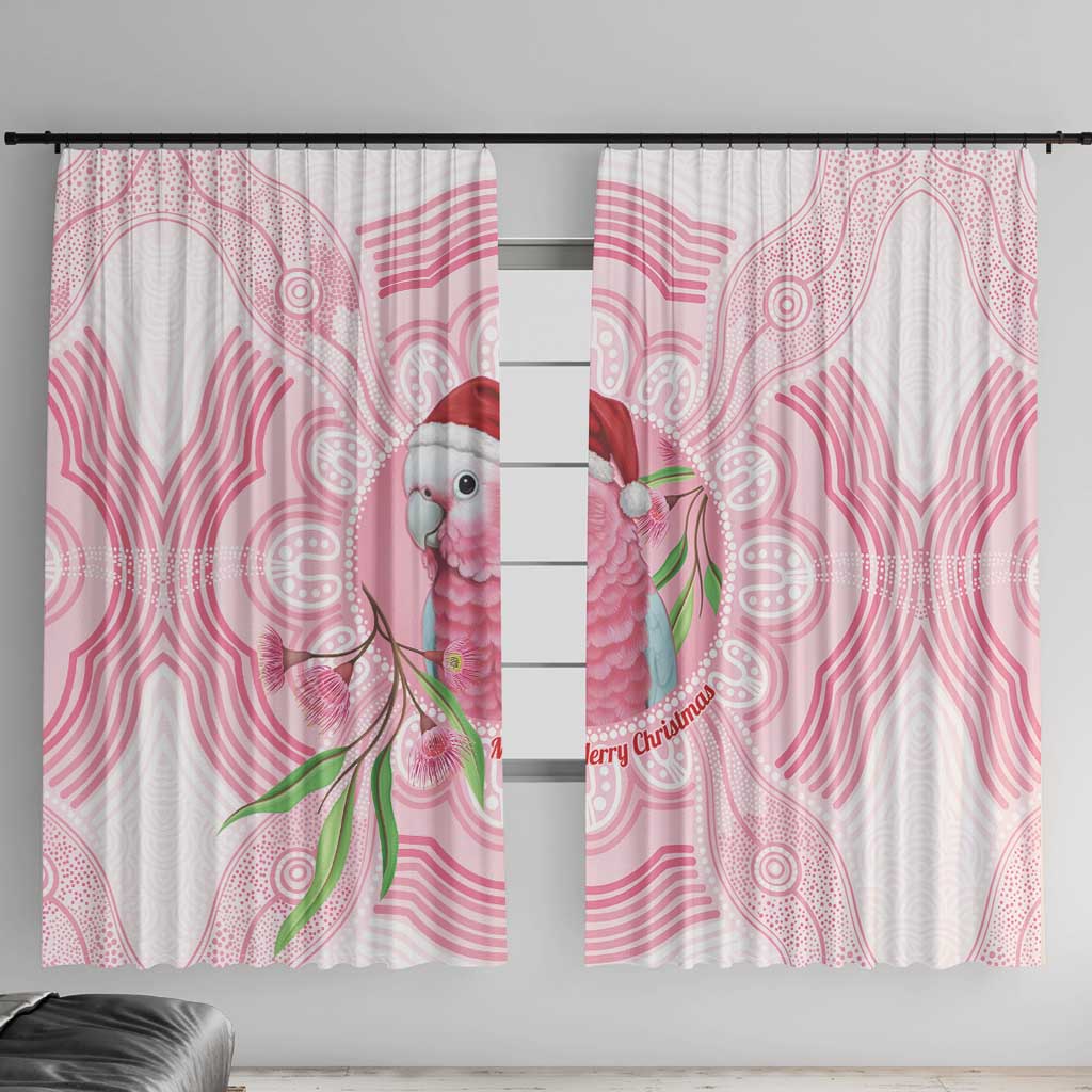 Funny Pink Galah Australia Christmas Window Curtain Eucalyptus Blossoms Aboriginal Art - Aussie Hoodie