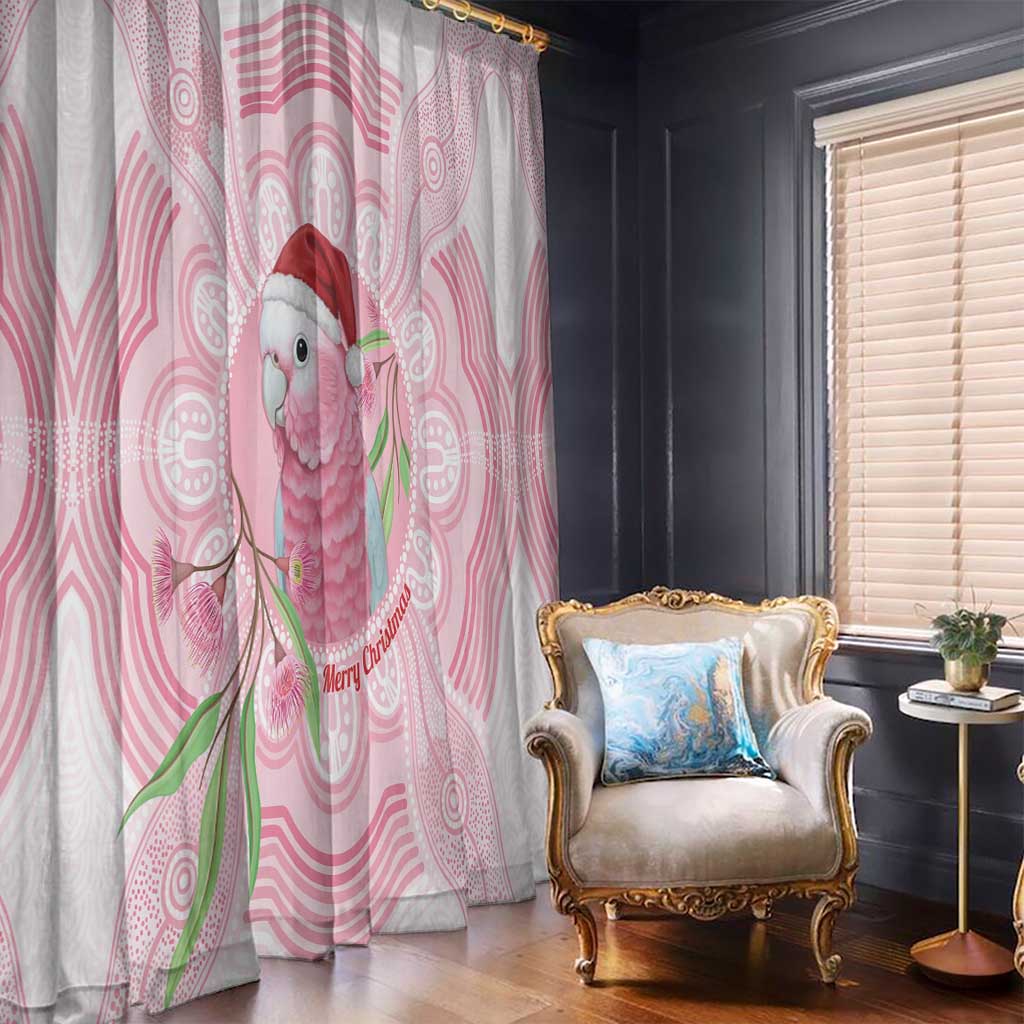 Funny Pink Galah Australia Christmas Window Curtain Eucalyptus Blossoms Aboriginal Art - Aussie Hoodie