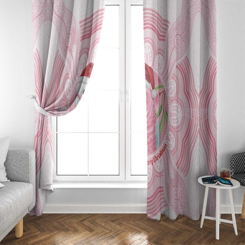 Funny Pink Galah Australia Christmas Window Curtain Eucalyptus Blossoms Aboriginal Art - Aussie Hoodie
