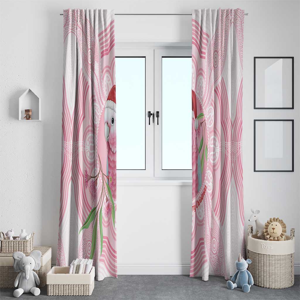 Funny Pink Galah Australia Christmas Window Curtain Eucalyptus Blossoms Aboriginal Art - Aussie Hoodie