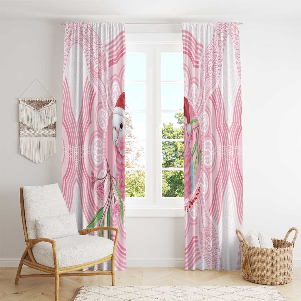 Funny Pink Galah Australia Christmas Window Curtain Eucalyptus Blossoms Aboriginal Art - Aussie Hoodie