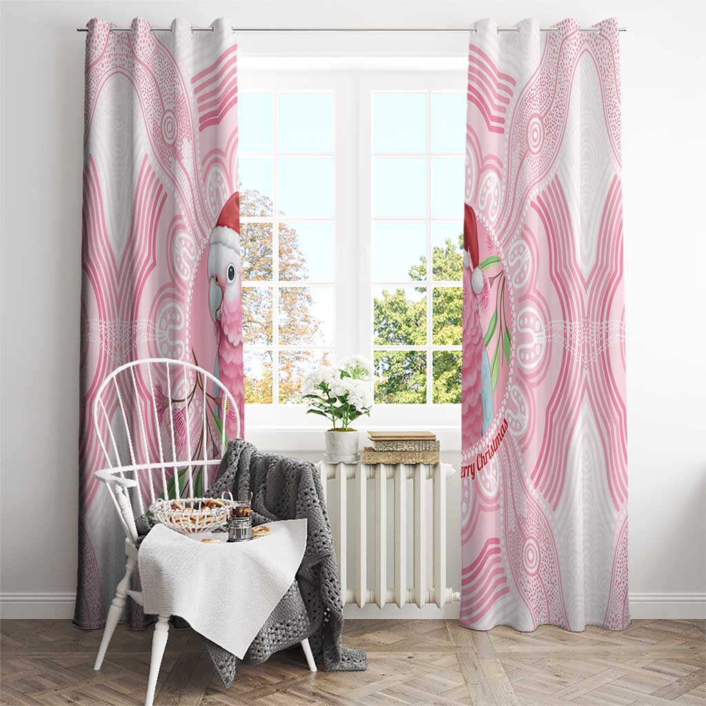 Funny Pink Galah Australia Christmas Window Curtain Eucalyptus Blossoms Aboriginal Art - Aussie Hoodie