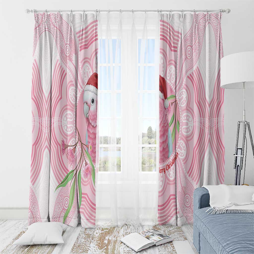 Funny Pink Galah Australia Christmas Window Curtain Eucalyptus Blossoms Aboriginal Art - Aussie Hoodie