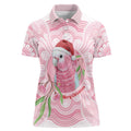 Funny Pink Galah Australia Christmas Women Polo Shirt Eucalyptus Blossoms Aboriginal Art - Aussie Hoodie