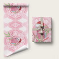 Funny Pink Galah Australia Christmas Wrapping Paper Eucalyptus Blossoms Aboriginal Art - Aussie Hoodie
