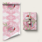 Funny Pink Galah Australia Christmas Wrapping Paper Eucalyptus Blossoms Aboriginal Art - Aussie Hoodie