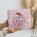 Funny Pink Galah Australia Christmas Wrapping Paper Eucalyptus Blossoms Aboriginal Art - Aussie Hoodie