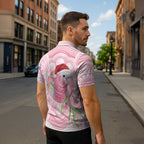 Funny Pink Galah Australia Christmas Zipper Polo Shirt Eucalyptus Blossoms Aboriginal Art - Aussie Hoodie