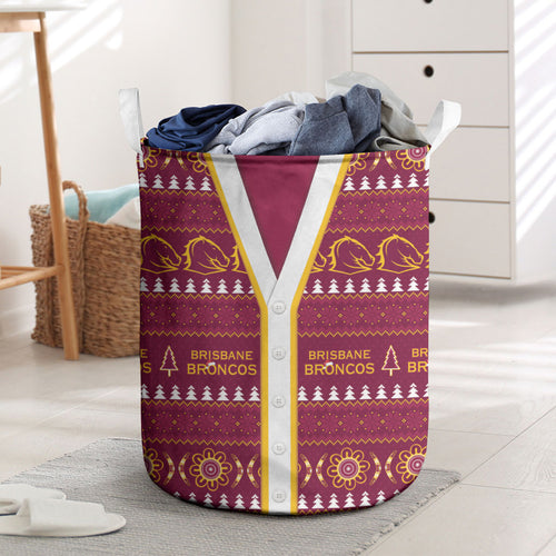 Brisbane Broncos Rugby Christmas Laundry Basket Aboriginal Seamless Cardigan Inspired