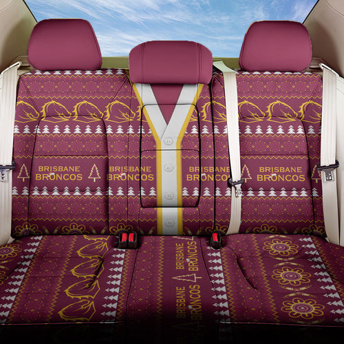 Brisbane Broncos Rugby Christmas Back Car Seat Cover Aboriginal Seamless Cardigan Inspired