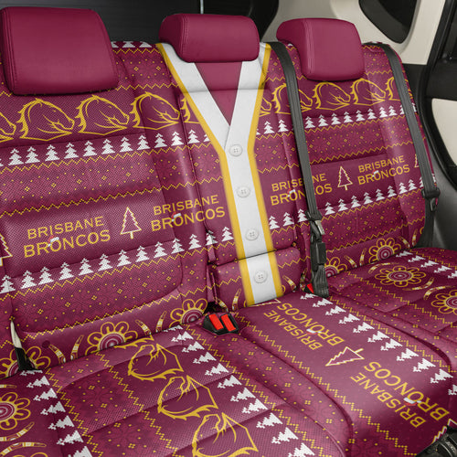 Brisbane Broncos Rugby Christmas Back Car Seat Cover Aboriginal Seamless Cardigan Inspired