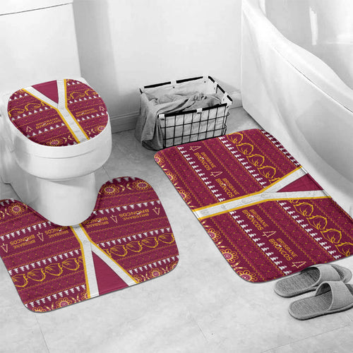 Brisbane Broncos Rugby Christmas Bathroom Set Aboriginal Seamless Cardigan Inspired