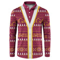 Brisbane Broncos Rugby Christmas Button Sweatshirt Aboriginal Seamless Cardigan Inspired