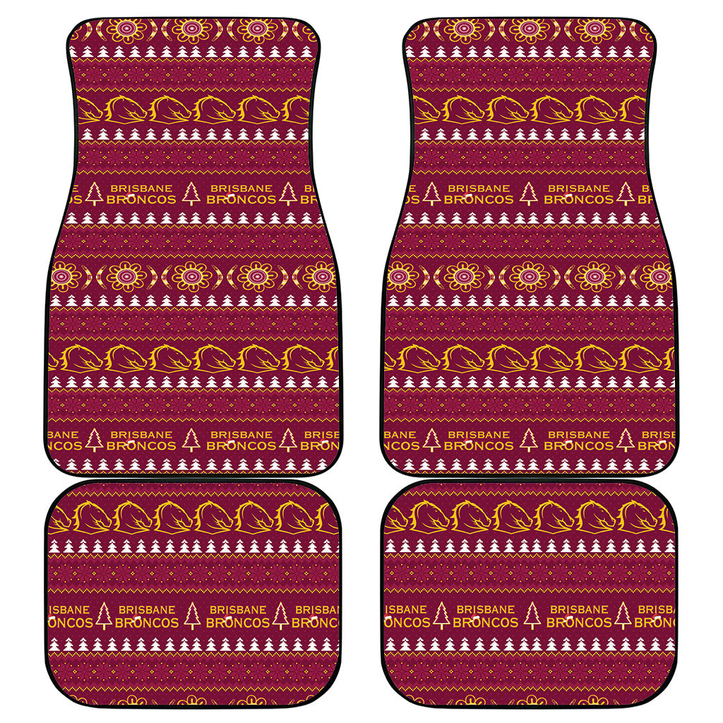 Brisbane Broncos Rugby Christmas Car Mats Aboriginal Seamless Cardigan Inspired
