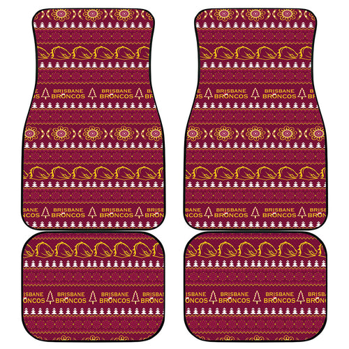 Brisbane Broncos Rugby Christmas Car Mats Aboriginal Seamless Cardigan Inspired