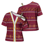 Brisbane Broncos Rugby Christmas Cross Shoulder Shirt Aboriginal Seamless Cardigan Inspired