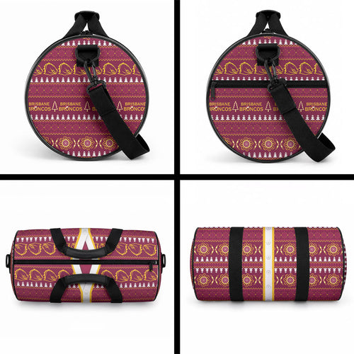 Brisbane Broncos Rugby Christmas Duffle Bag Aboriginal Seamless Cardigan Inspired