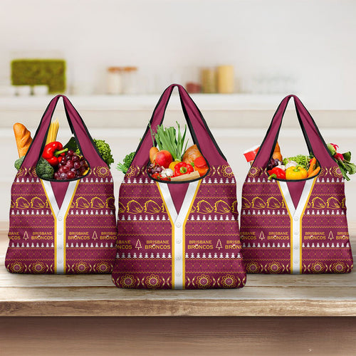 Brisbane Broncos Rugby Christmas Grocery Bag Aboriginal Seamless Cardigan Inspired
