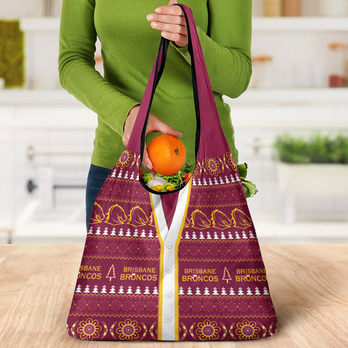 Brisbane Broncos Rugby Christmas Grocery Bag Aboriginal Seamless Cardigan Inspired