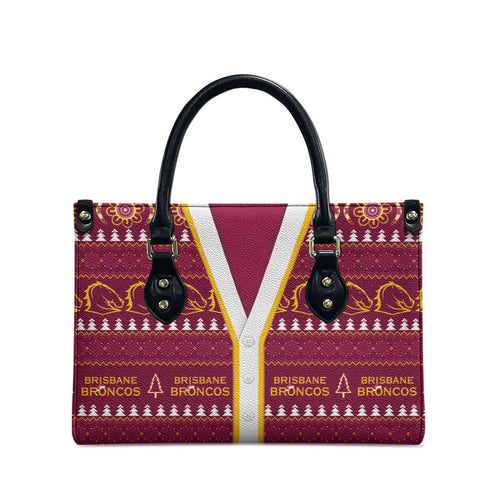 Brisbane Broncos Rugby Christmas Leather Bag Aboriginal Seamless Cardigan Inspired