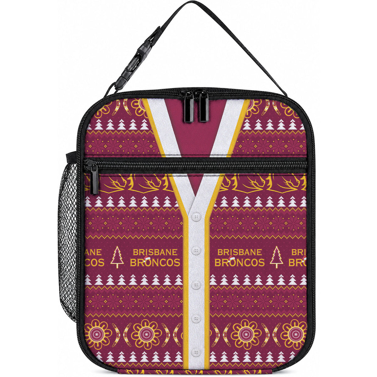 Brisbane Broncos Rugby Christmas Lunch Bag Aboriginal Seamless Cardigan Inspired