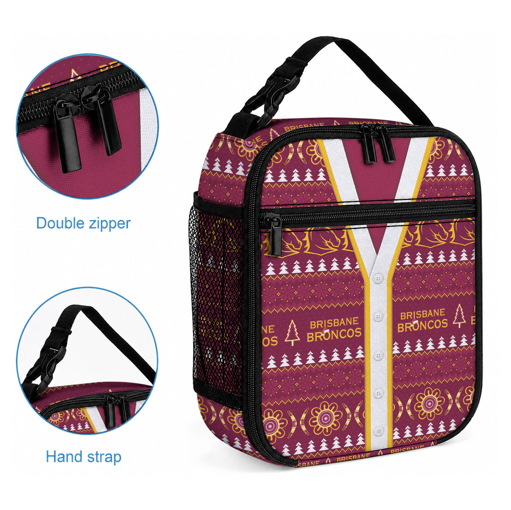 Brisbane Broncos Rugby Christmas Lunch Bag Aboriginal Seamless Cardigan Inspired