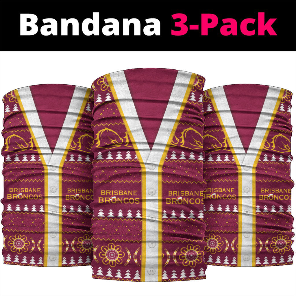 Brisbane Broncos Rugby Christmas Neck Gaiter Aboriginal Seamless Cardigan Inspired