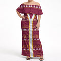 Brisbane Broncos Rugby Christmas Off Shoulder Maxi Dress Aboriginal Seamless Cardigan Inspired