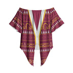 Brisbane Broncos Rugby Christmas Off Shoulder Wrap Waist Top Aboriginal Seamless Cardigan Inspired