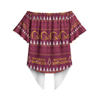 Brisbane Broncos Rugby Christmas Off Shoulder Wrap Waist Top Aboriginal Seamless Cardigan Inspired