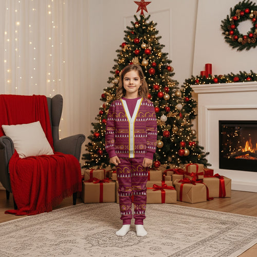Brisbane Broncos Rugby Christmas Pajama Set Aboriginal Seamless Cardigan Inspired