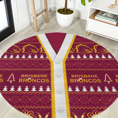 Brisbane Broncos Rugby Christmas Round Carpet Aboriginal Seamless Cardigan Inspired