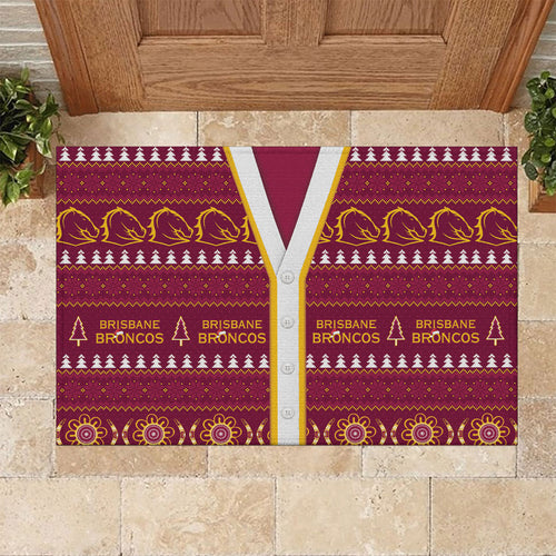 Brisbane Broncos Rugby Christmas Rubber Doormat Aboriginal Seamless Cardigan Inspired