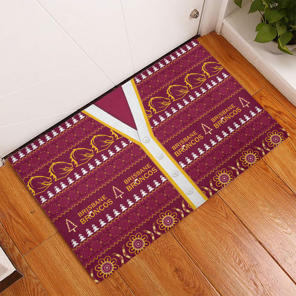 Brisbane Broncos Rugby Christmas Rubber Doormat Aboriginal Seamless Cardigan Inspired