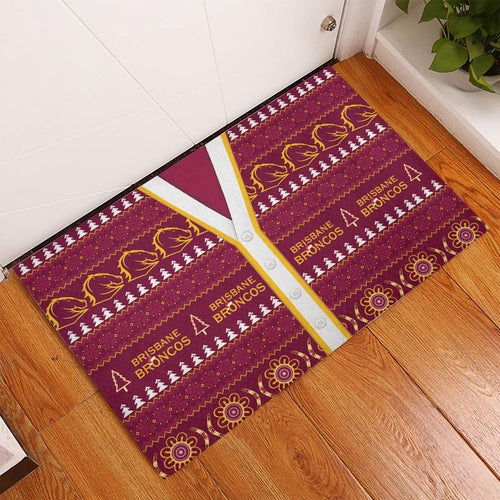 Brisbane Broncos Rugby Christmas Rubber Doormat Aboriginal Seamless Cardigan Inspired