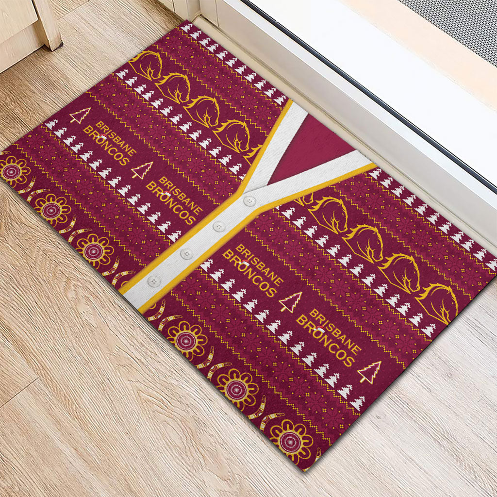 Brisbane Broncos Rugby Christmas Rubber Doormat Aboriginal Seamless Cardigan Inspired